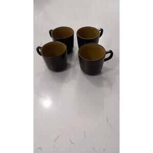 2/$55 Mikasa Terra Stone Japan tea cups set/4 Good Condition